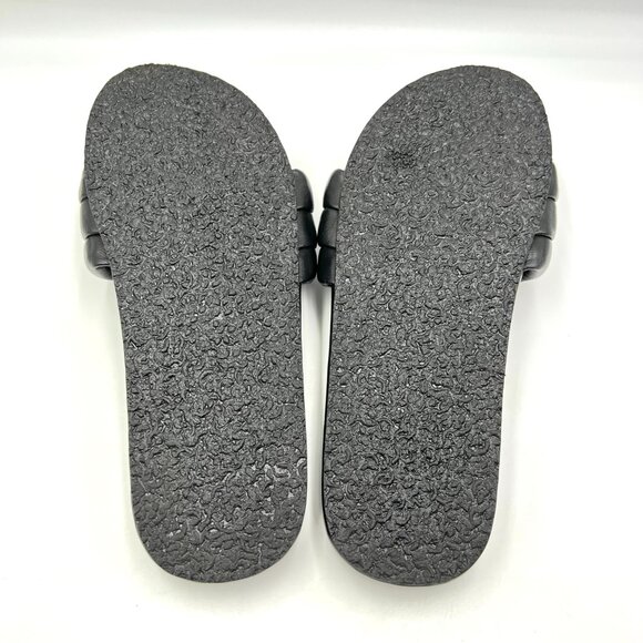 Seychelles‎ Size 7 Low Key Black Leather Slip On Wide Band Slides Sandals Shoes - Picture 9 of 13